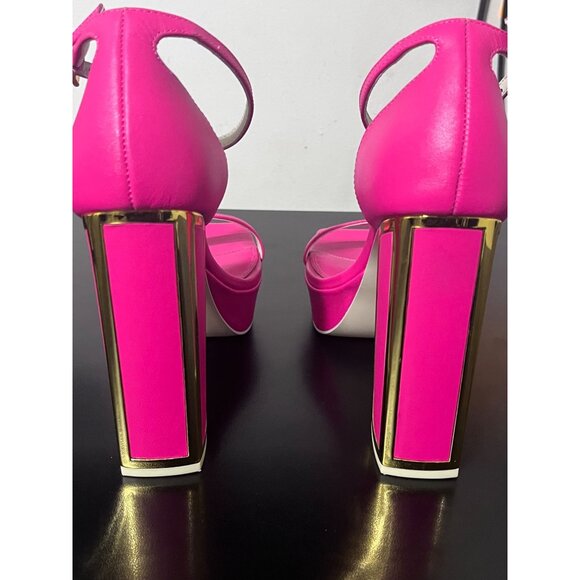 KAT MACONIE Missy Heels Platform Ankle Strap in Fuchsia size US 8 - Picture 5 of 13